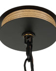 Palm Royal - 8 Light Indoor-Outdoor Chandelier - Black / Light Brown