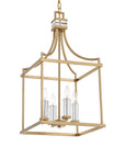 Montreal - 4 Light Brass Lantern Pendant - Gold
