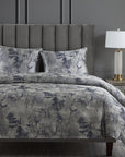 Pastoral Jacquard - Queen Comforter Set Set of 3 - Silver