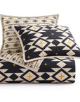 High Desert - King Reversible Quilt Set Set of 3 - Black
