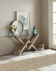 Affinity - Glass Top Accent Console - Gray