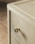 Archives - Raffia Three-Drawer Chest - Beige