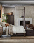 Big Sky - California King Poster Bed With Canopy - Black