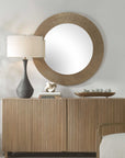 Tano - Round Mirror - Antique Brass