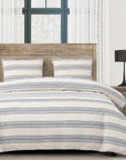 Prescott - King Duvet Cover Set Set of 3 - Navy