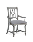 Plymouth - Upholstered Arm Dining Chair Set of 2 - Gray