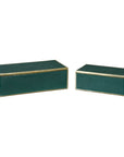 Karis - Boxes (Set of 2) - Emerald Green