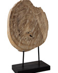 Wood Sculpture - Light Brown / Black