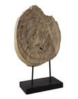 Wood Sculpture - Light Brown / Black