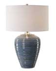 Moher - Glossy Blue Table Lamp