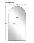Crosley - Arch Mirror - Antique Brass