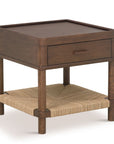 Montauk Woven End Table with Drawer