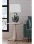 Horizons - End Table - White Oak / White Marble