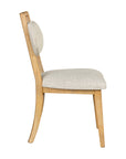 Ryder - Dining Chair - Chestnut Elm / Ant Brass / Tauple Boucle