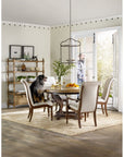 Archivist - Upholstered Side Chair - Beige / Dark Brown