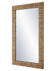 Ayanna - Wood Mirror - Gray Washed
