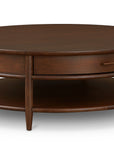Copenhagen Round Cocktail Table with Drawer