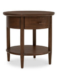 Copenhagen Round End Table with Drawer