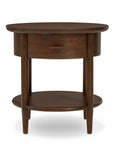 Copenhagen Round End Table with Drawer