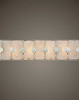 Rene - 4 Light Swirl Glass Vanity - Silver
