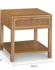 Newbury Ribbed Drawer End Table