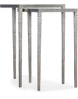 Chapman - Metal Nesting Tables - Pearl Silver