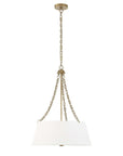 Andalucia - 4 Light Drum Pendant - Gold / White