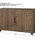 Layton - Geometric Console Cabinet - Light Brown