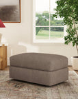 Chevy - Fabric Ottoman Pouf - Brown