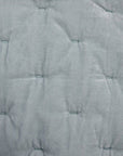 Stella - Twin Faux Silk Velvet Pintuck Quilt - Icy Blue