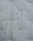 Stella - Twin Faux Silk Velvet Pintuck Quilt - Icy Blue