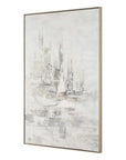 Hours In Silence - Abstract Art - Black / Brown / Gray / White / Woodtone