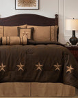 Laredo - Twin Comforter Set Set of 5 - Chocolate