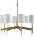 Lautoka - Rattan 8 Light Chandelier - Light Brown