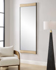 Russo - Oversized Modern Mirror - Light Brown