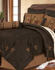 Laredo - Twin Comforter Set Set of 5 - Chocolate