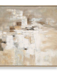 Time To Time - Hand Painted Abstract Art - Black / Brown / Gray / White / Woodtone