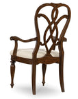 Leesburg - Splatback Arm Chair Set of 2 - Beige / Dark Brown