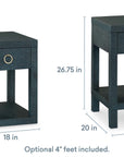 Ventura Raffia Chairside Table