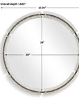 Crystalline - Round Mirror - White