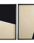 Optical IV Framed Art - Beige / Black