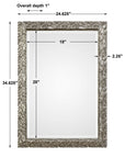 Evelina - Leaves Mirror - Silver