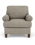Moxy - Fabric Arm Chair, T-Shaped Seat Cushion, Curved Sock Arms