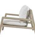 Strapped - Outdoor Lounge Chair - Light Brown / Light Gray