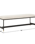 Halston - Upholstered Bench - White