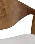 Augusta - Burl Dining Chair - Brown,White