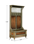 Riyo - Distressed Hall Tree - Light Brown