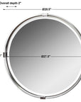 Tazlina - Round Mirror - Brushed Nickel