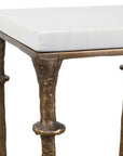 Penelope - Marble Accent Table - Brass / White