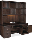 Work Your Way - House Blend Computer Credenza - Dark Brown
